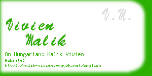 vivien malik business card